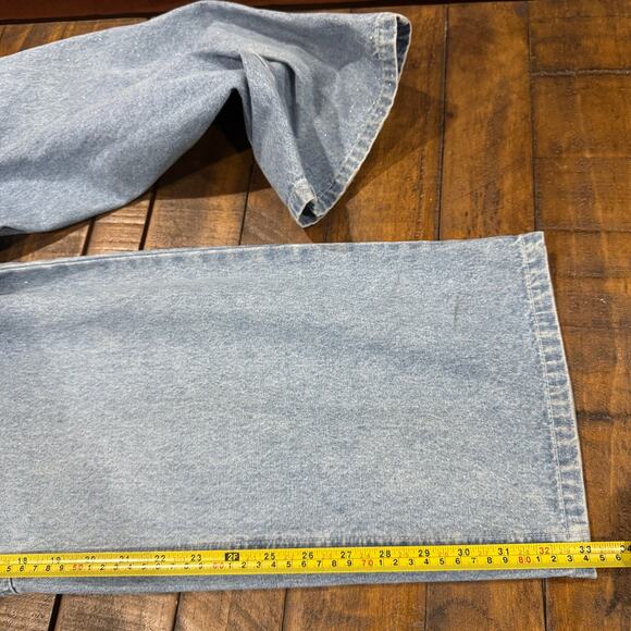 Baccani 90s Vintage Denim Glitter Sparkles Blue Overalls Womens Size Medium - Picture 13 of 13